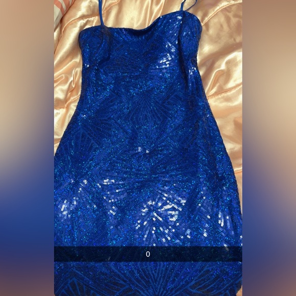 Elegant Blue Sequin Dress - Picture 1 of 1